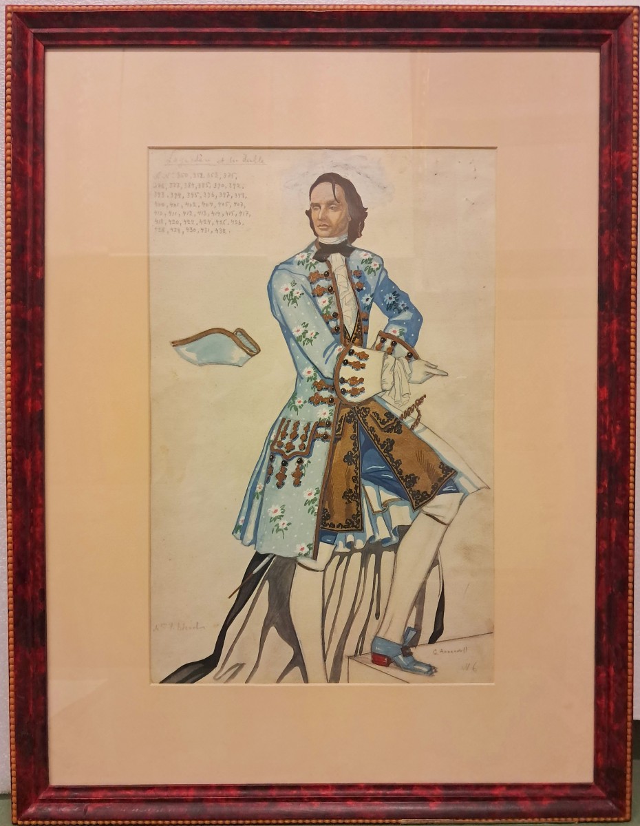 Yuri Annenkov (1889 - 1974) "costume Design For Knight Henri De Lagardère"