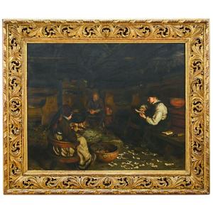 Carl Frithjof Smith (1859-1917) " Scène De Ferme"