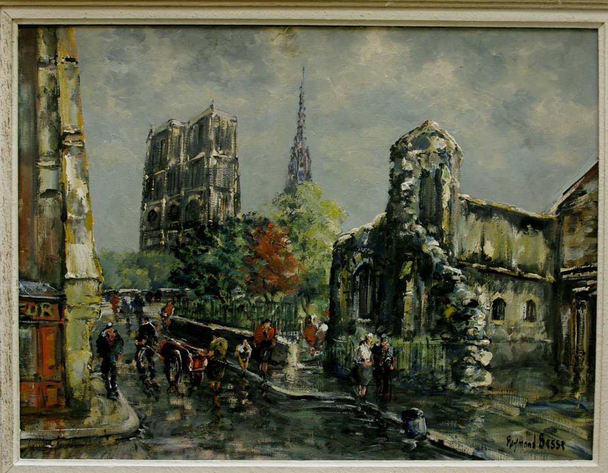 Tableau Raymond Besse Notre Dame Et Saint-julien-le-pauvre-photo-2