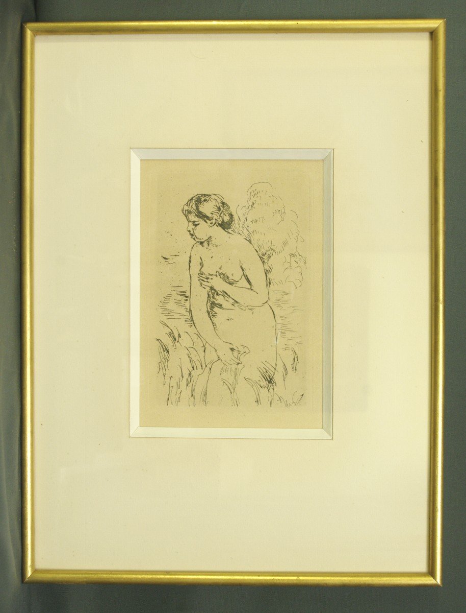 Pierre-auguste Renoir Eau Forte Naked Very Early 20th-photo-2