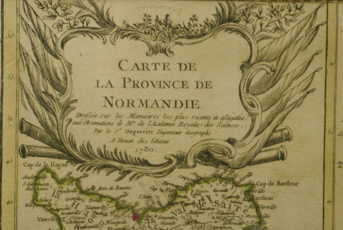 Carte De La Province De Normandie Par Duperrier Datée 1780 Guernesey Aurigny Jersey-photo-2