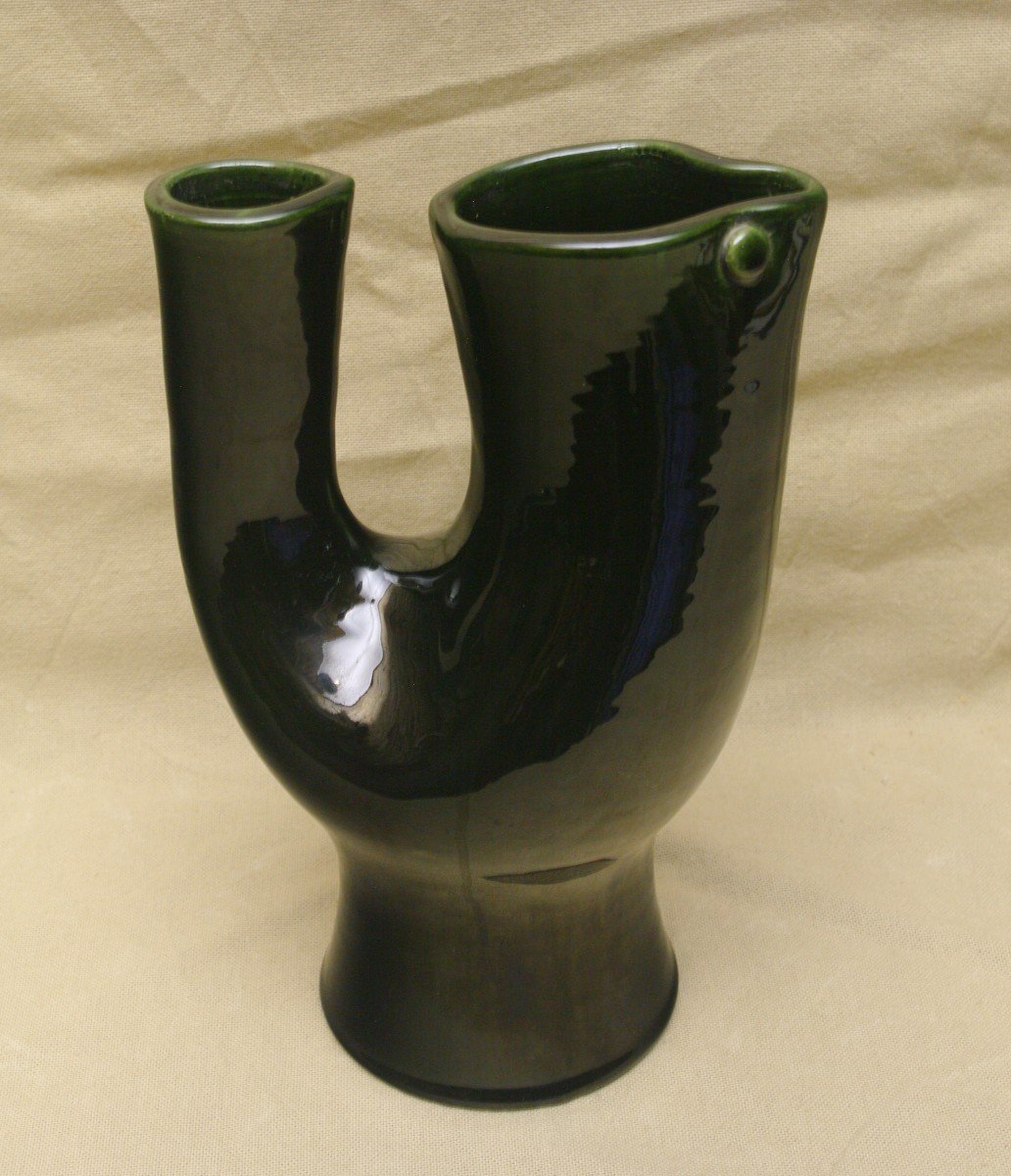 Accolay Monochrome Green Zoomorphic Pitcher