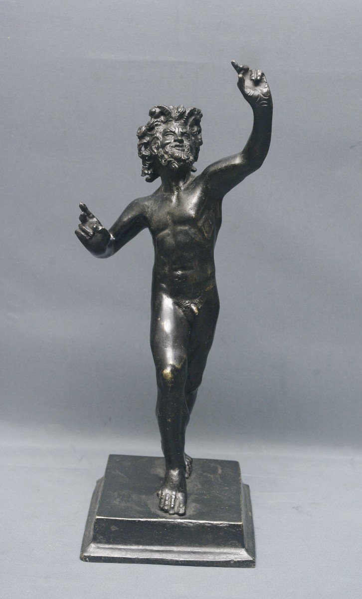 Faune Dansant Bronze 19ème Pompéi -photo-2