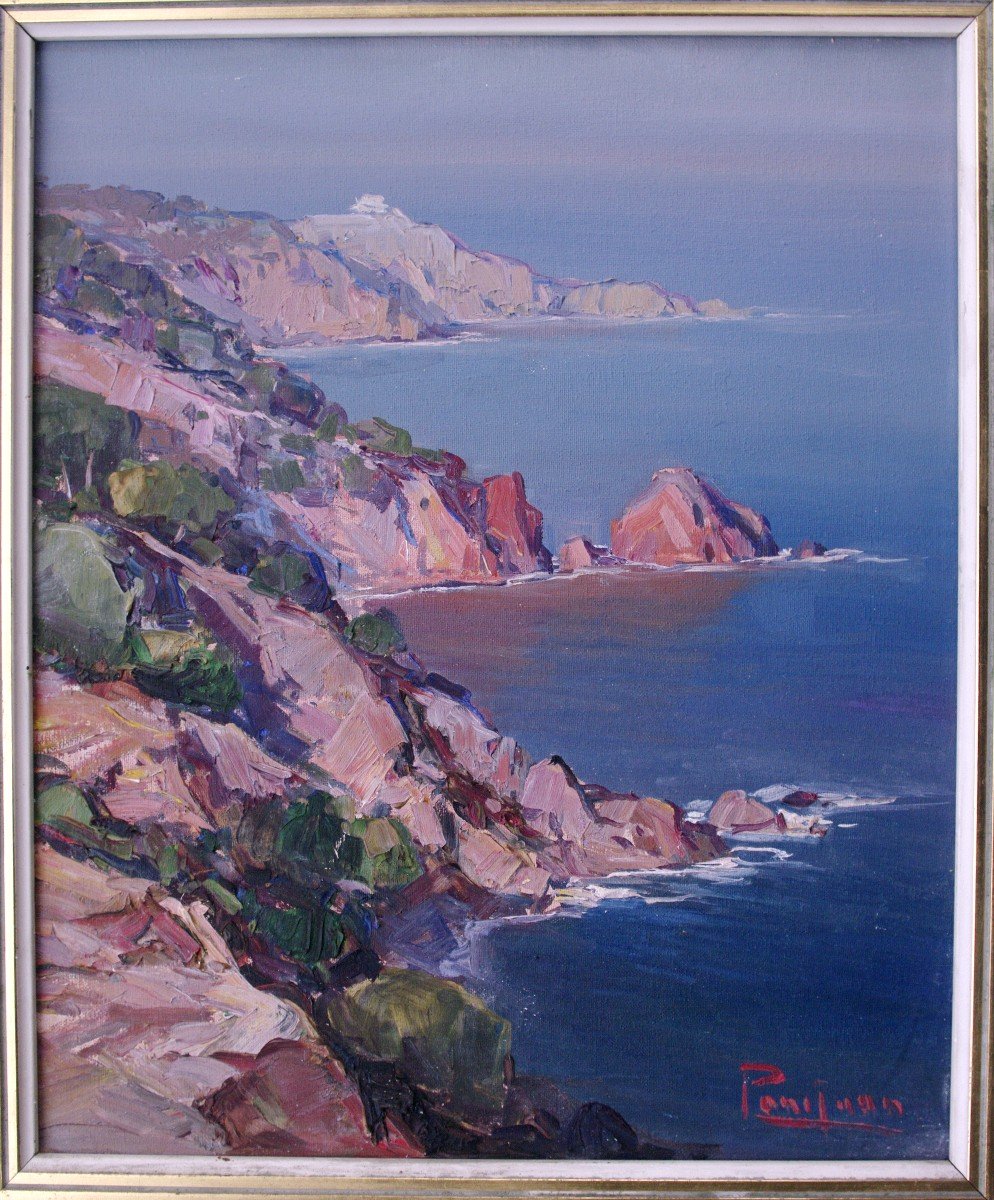 Painting 1930 Costa Brava By Ferran Ponsjoan 