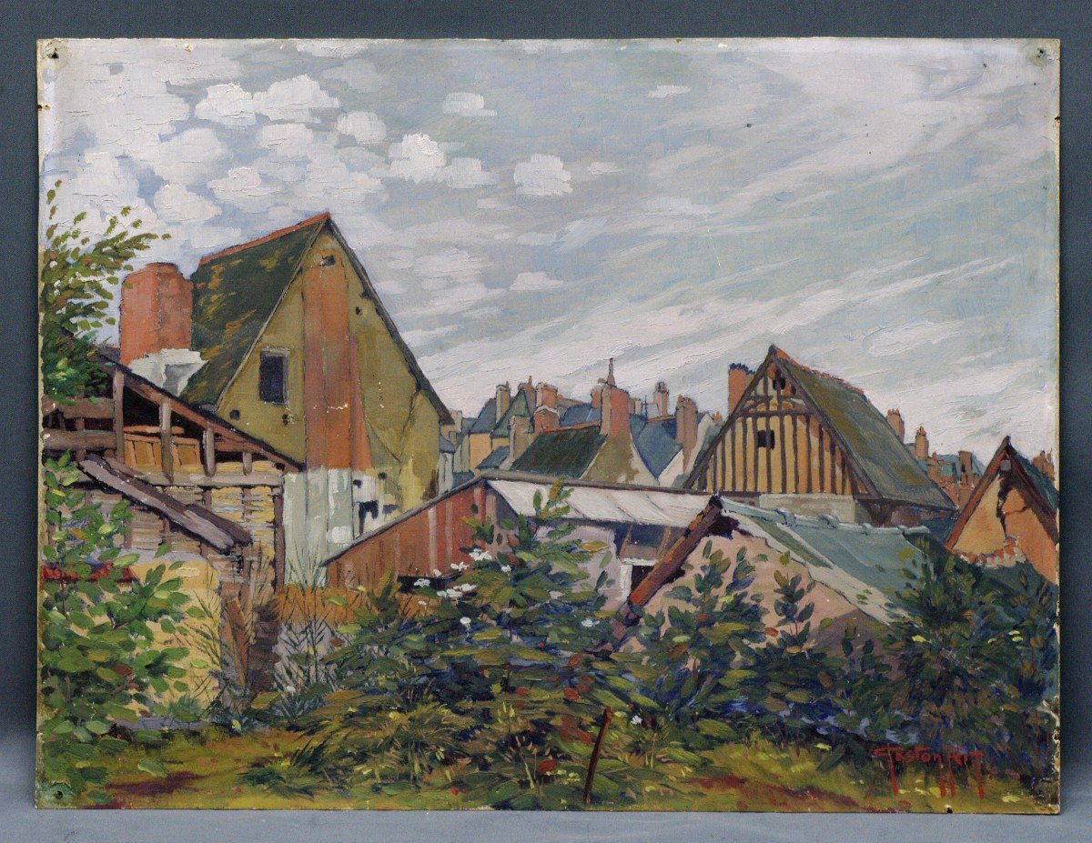 Gaston Rit Old Roofs In Laval Around 1910