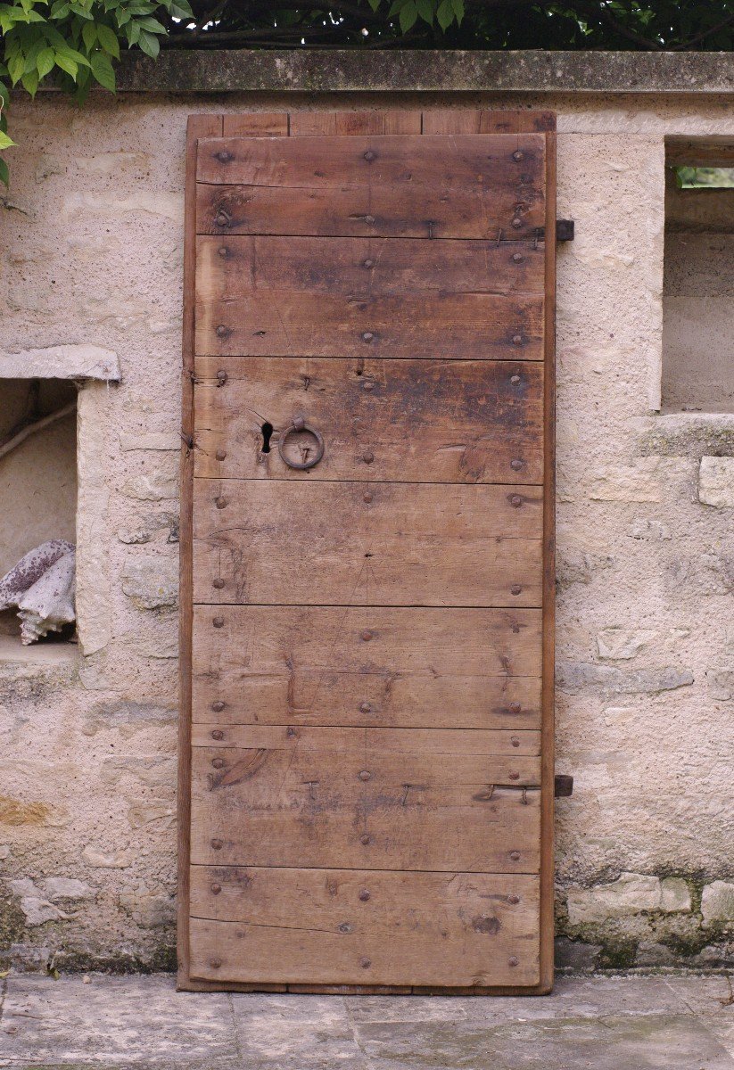 Porte 17ème Chalet Savoyard Tout Authentique Bois Serrure Penture Clous
