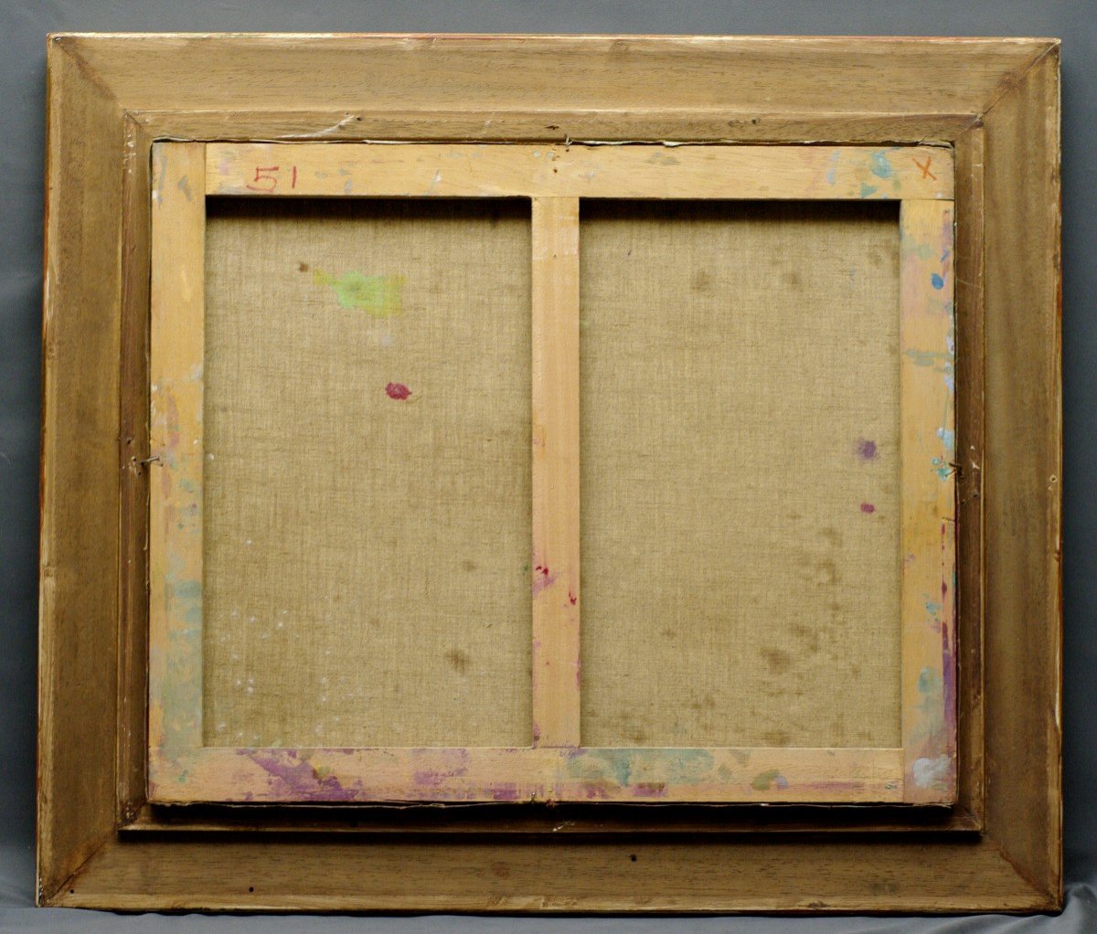 Louis Ducatel Painting Circa 1950-photo-3