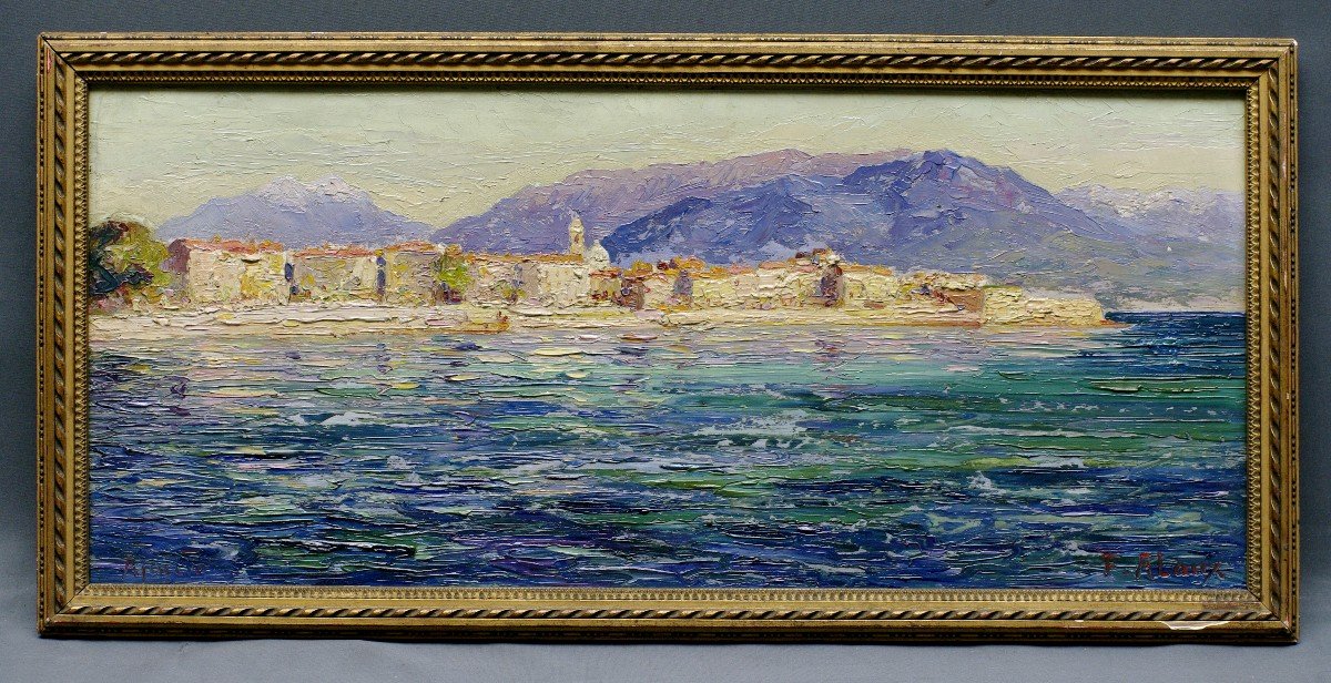 Tableau Vue d'Ajaccio Corse 1924 François Alaux-photo-2
