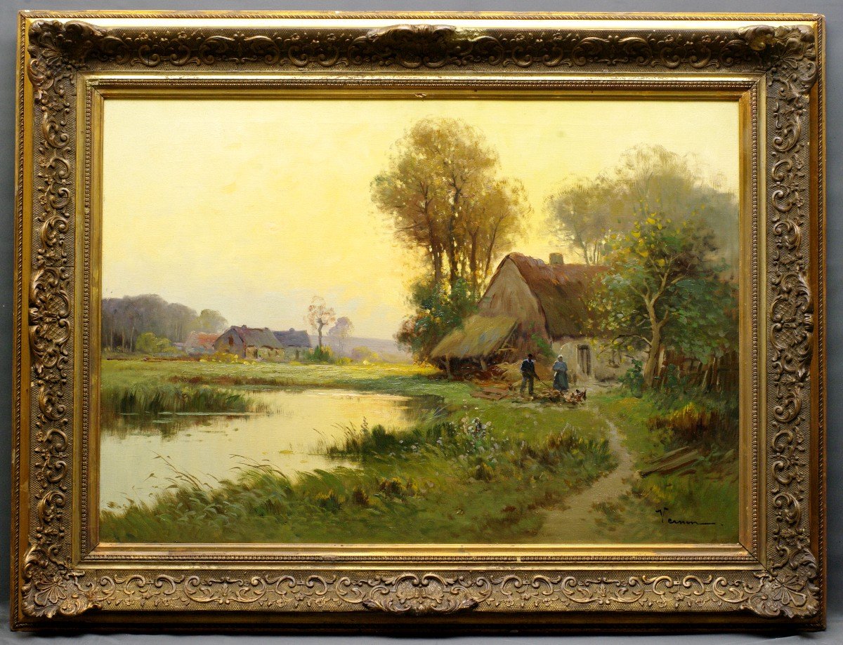 Grand Paysage 19ème Paul Vernon