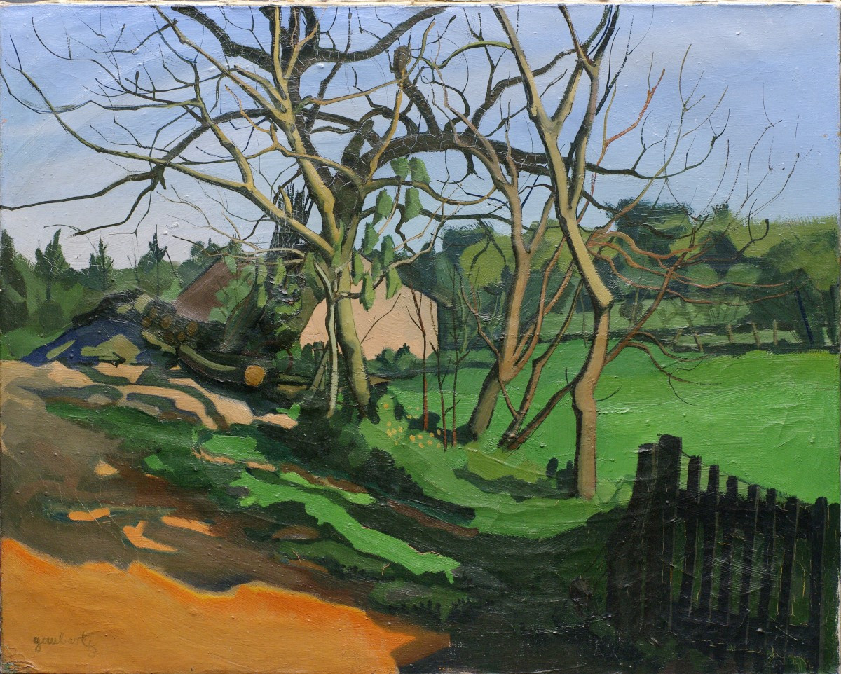 Painting By Roland Gaubert, The Four Trees, 1943-photo-2