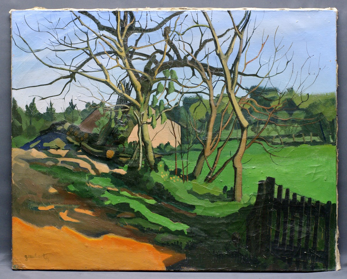 Painting By Roland Gaubert, The Four Trees, 1943