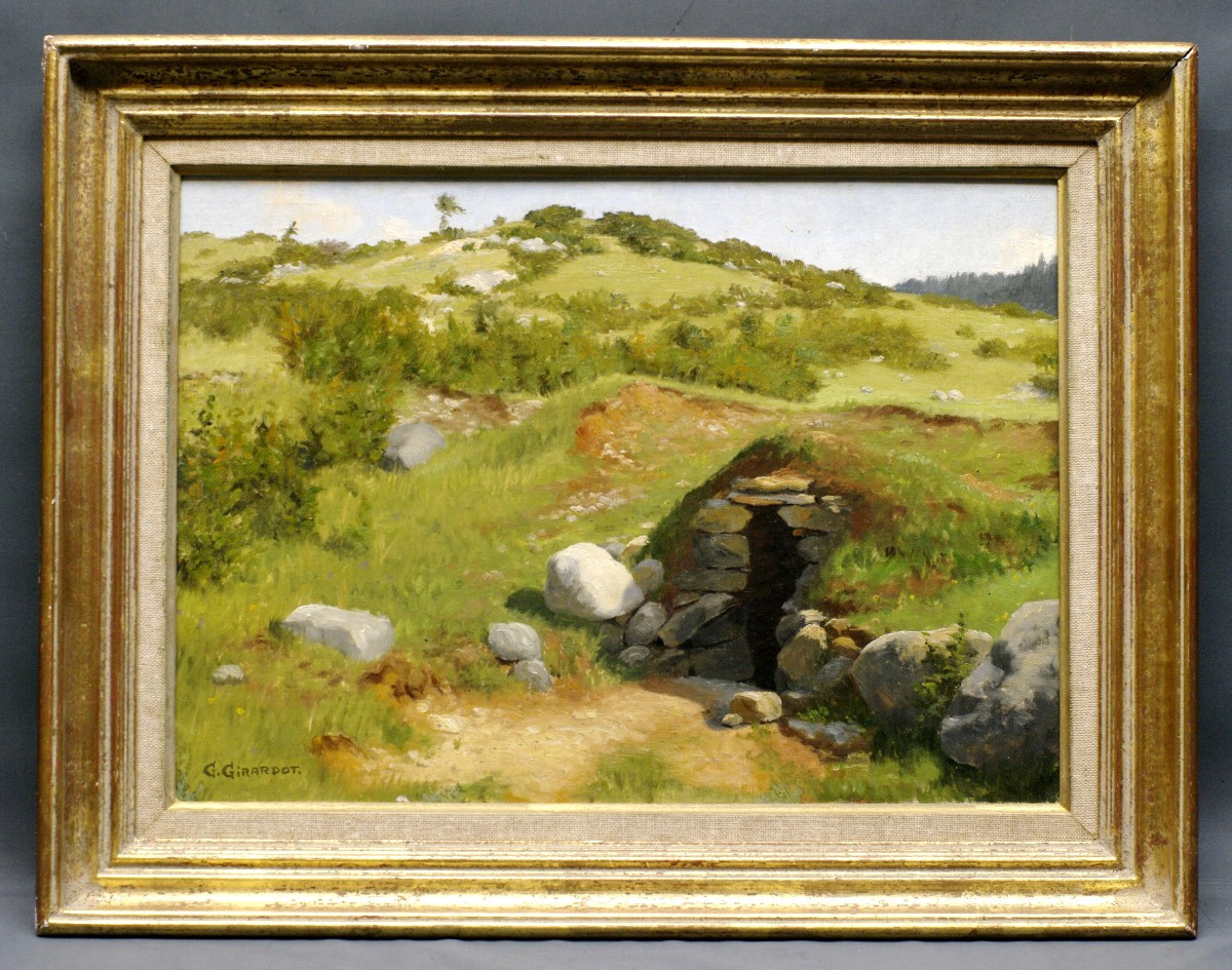 Georges Girardot Landscape Oil Painting Circa 1900