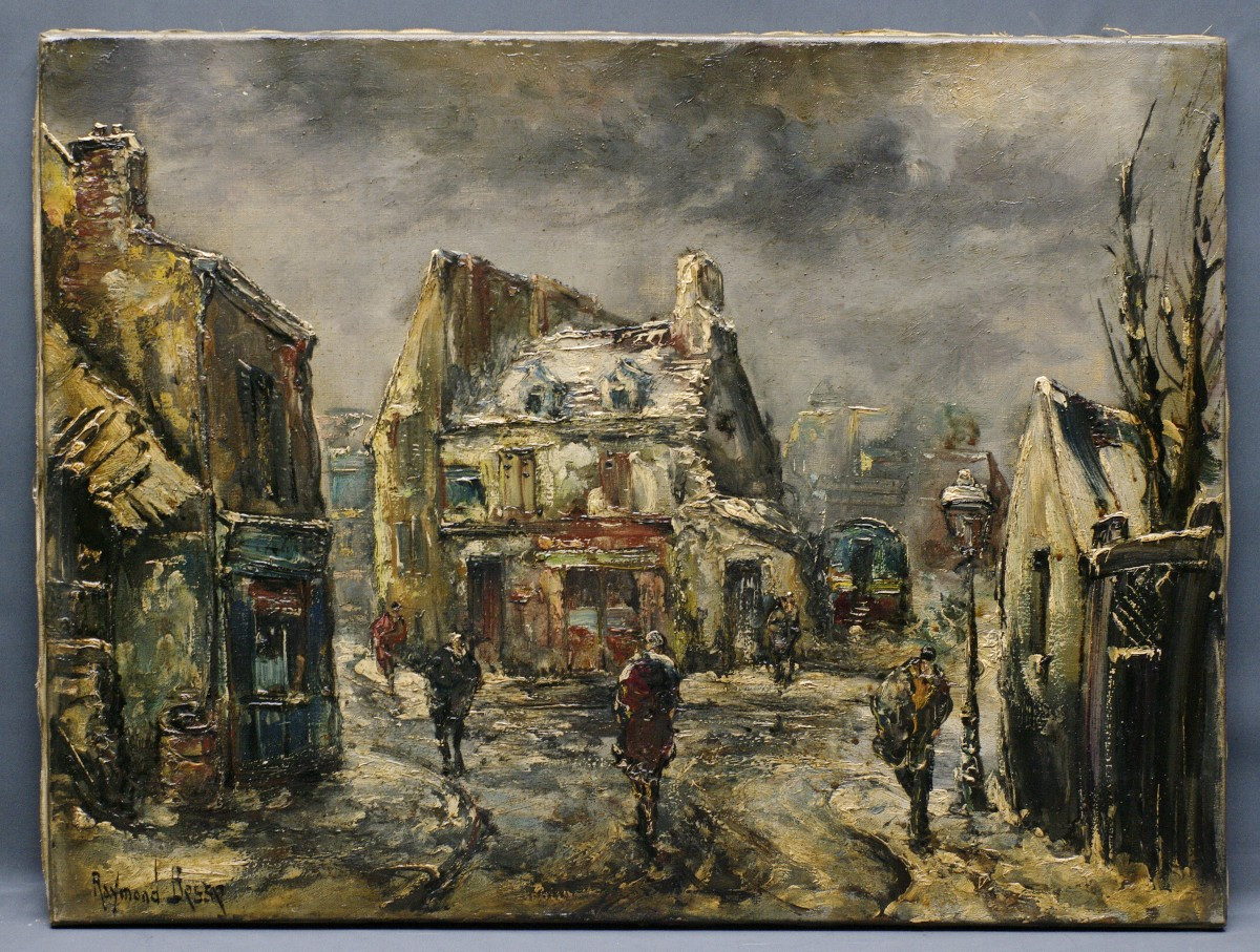 Raymond Besse Banlieue Est Hiver vers 1950 neige