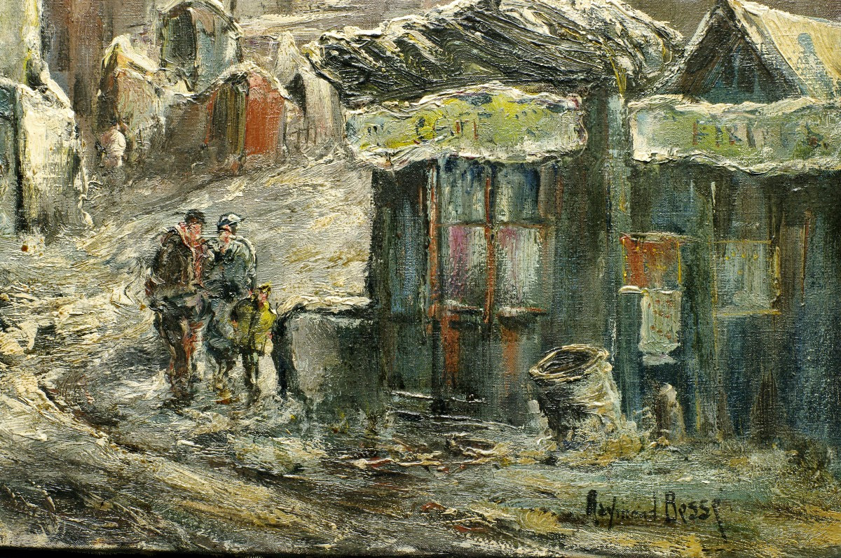 Raymond Besse Around 1950, Snow On The Saint Ouen Area-photo-2