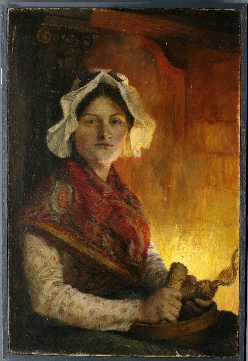 Tableau Georges Marie Julien GIRARDOT vers 1885 Impressionnisme Bresse Jurassienne