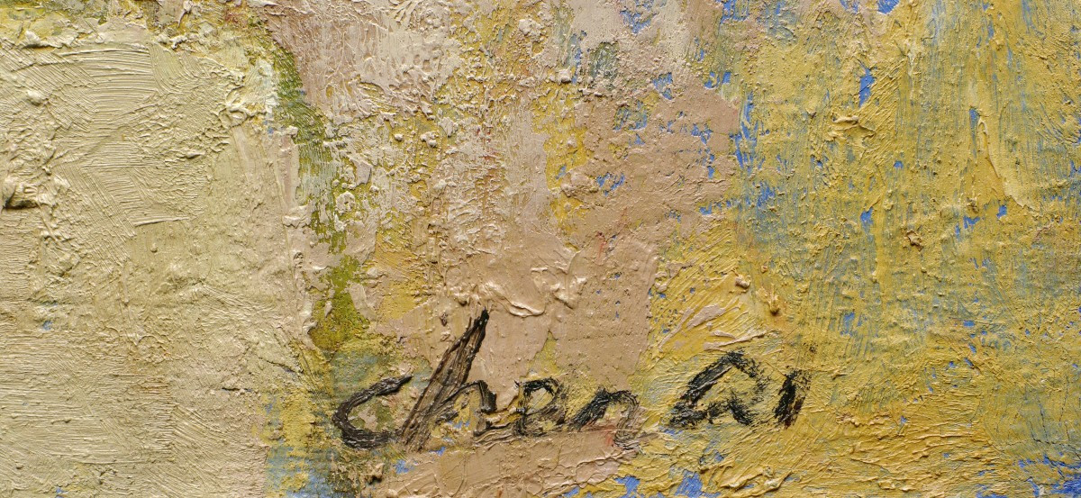 Tableau Chen Qi bouquet de roses 1970 -photo-3