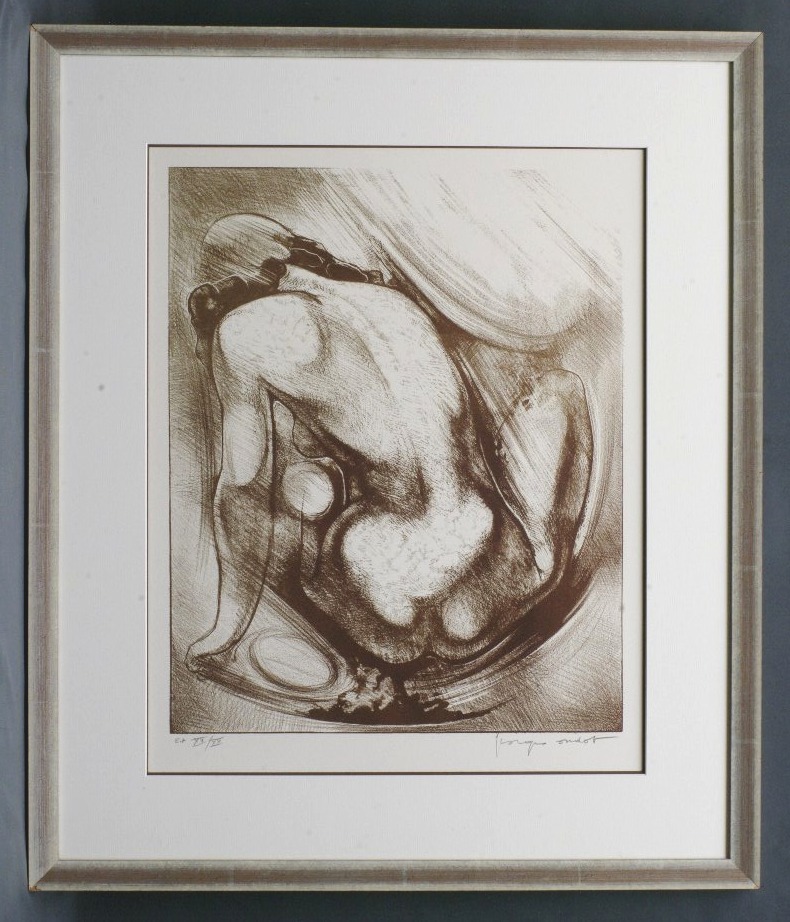 Georges Oudot Lithograph Nude Artist's Proof Besançon