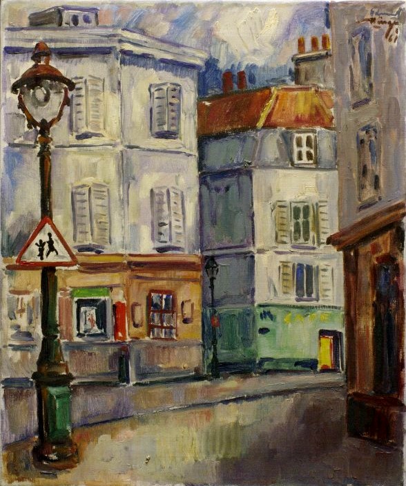 Oil On Canvas 1961 City View-photo-2