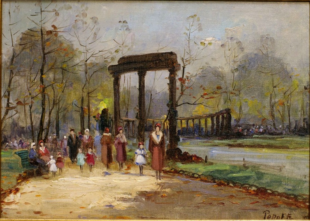 Constantin Popoff, *parc Monceau, Circa 1930*, Oil Painting-photo-2
