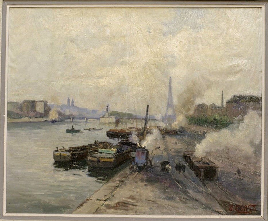 Vue de Paris par Corso école de paris genre Marquet vers 1930 quais de Seine
