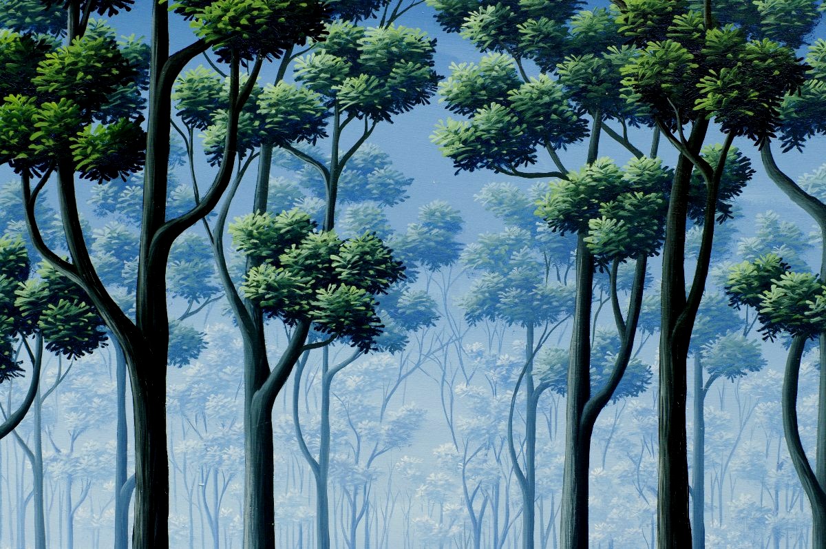 Painting: "avril Forest, Haiti, Port-au-prince," Circa 1980, Surrealist-photo-1