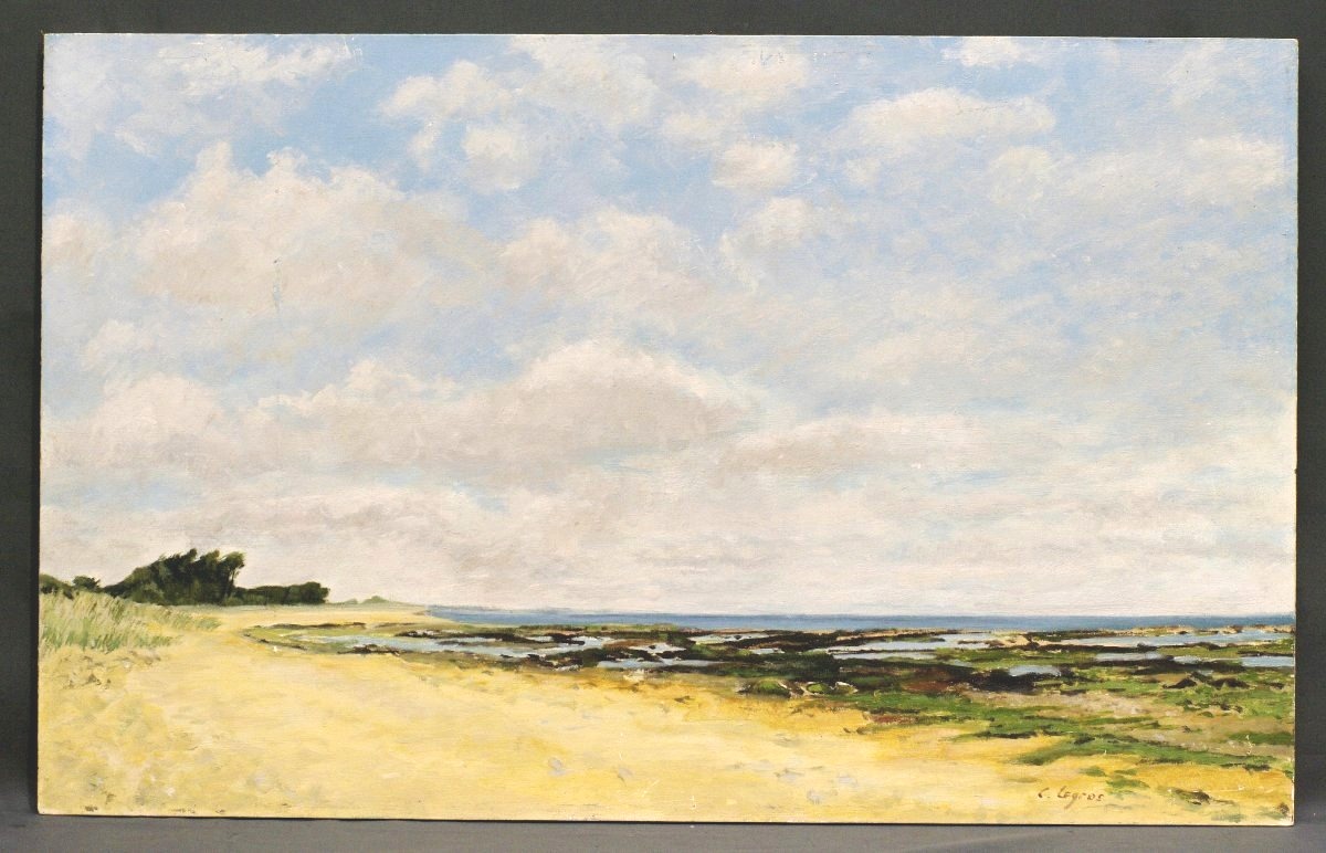 Claude Legros: Oléron At Low Tide In Summer