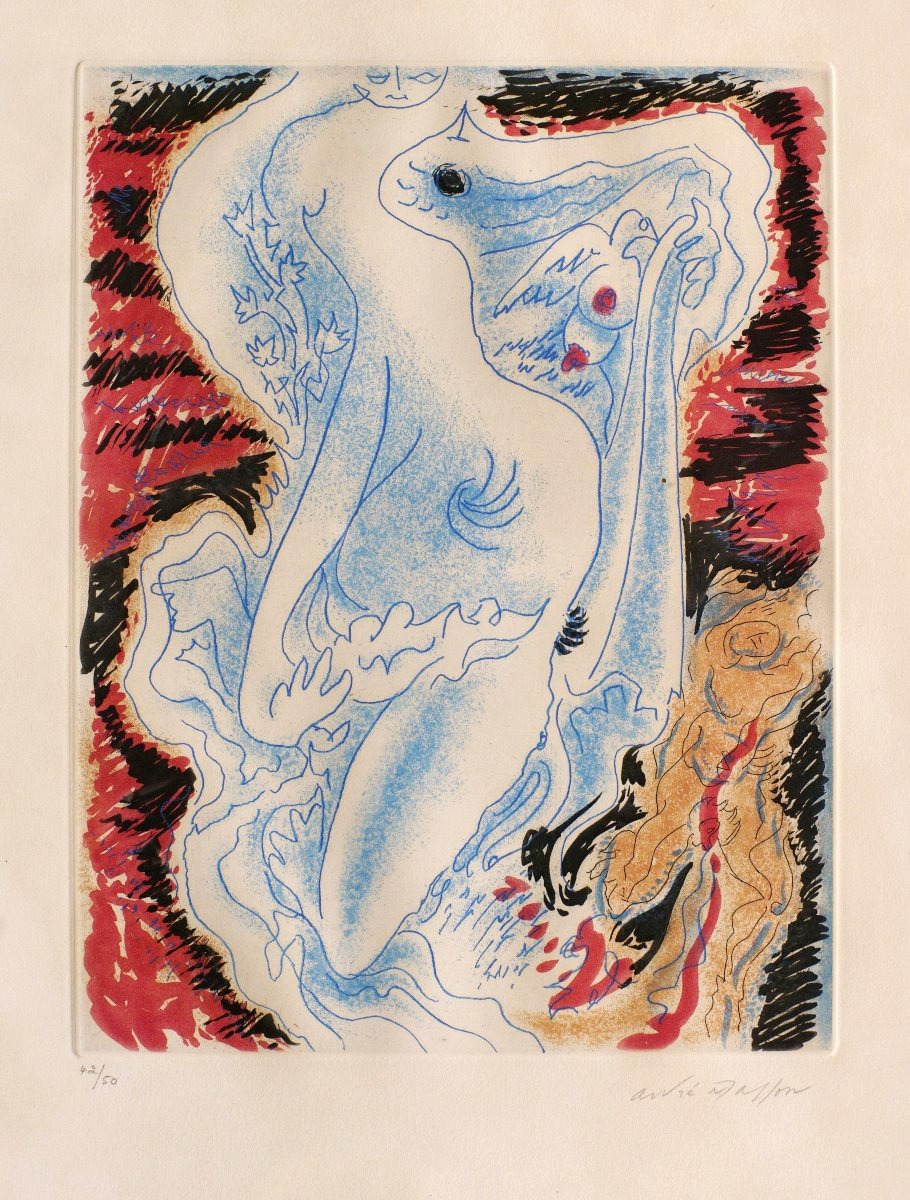 André Masson aquatinte couleur Le Sang d'Attis