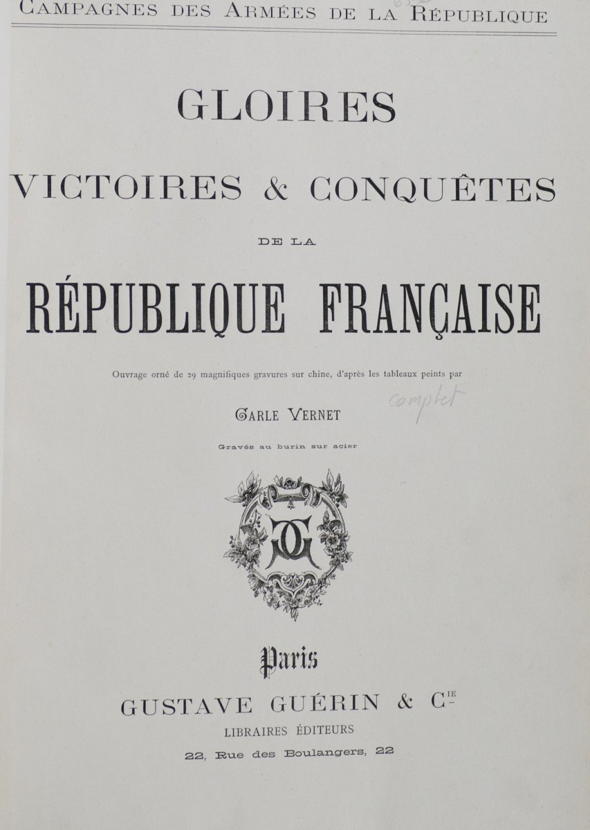 Carles Vernet Glories Victories & Conquests Of The French Republic 29 Engraved Plates-photo-1