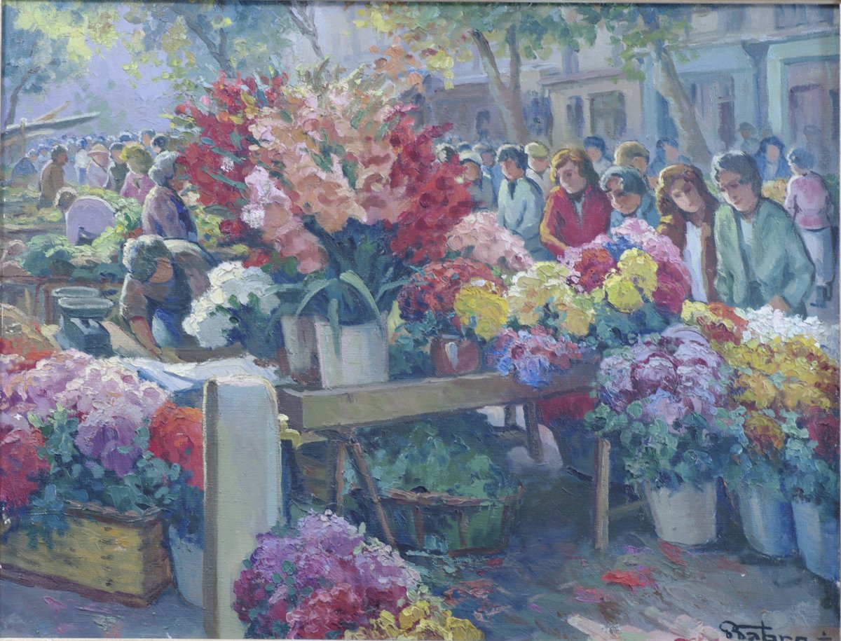 Marché Aux Fleurs Table By Pierre Fabre 1930 Toulon-photo-4