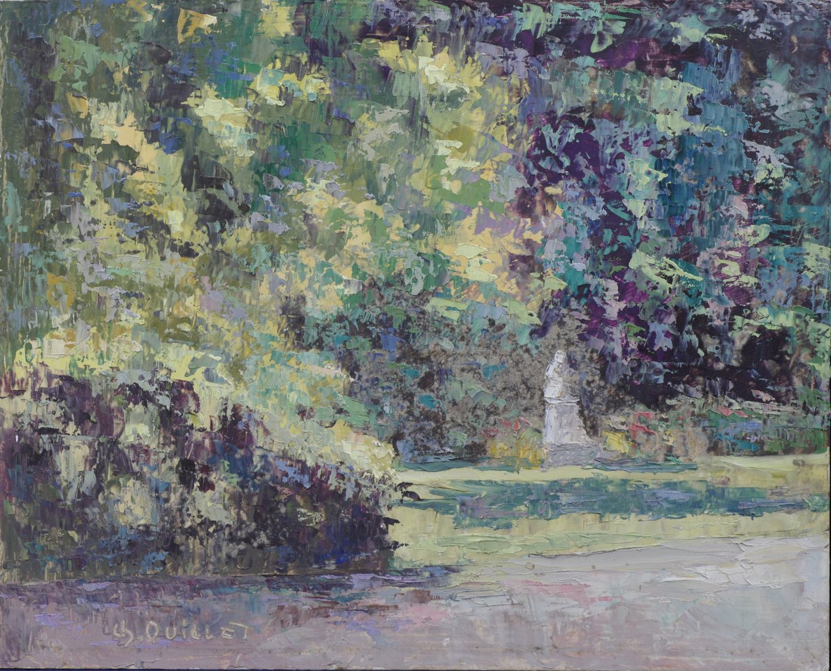 Painting By Charles Quillet Park And Monument Baden-baden-photo-2