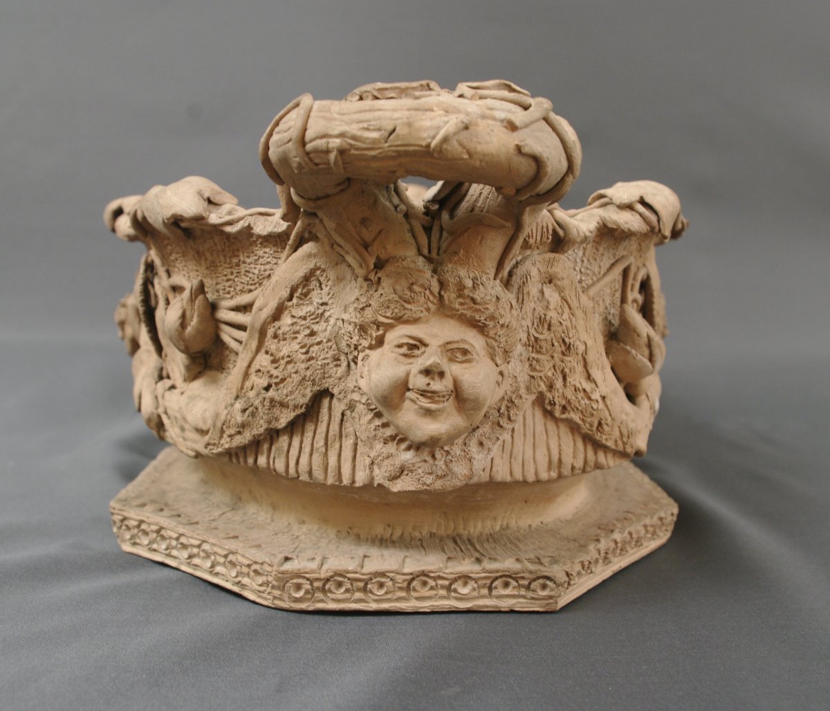 Terracotta Prototype 1904 Art Nouveau Planter-photo-4