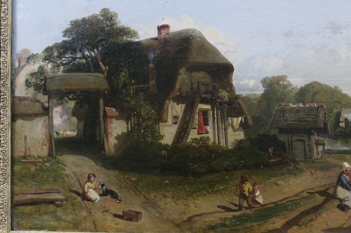 Charles Ramelet 1830 Scène Paysanne -photo-4