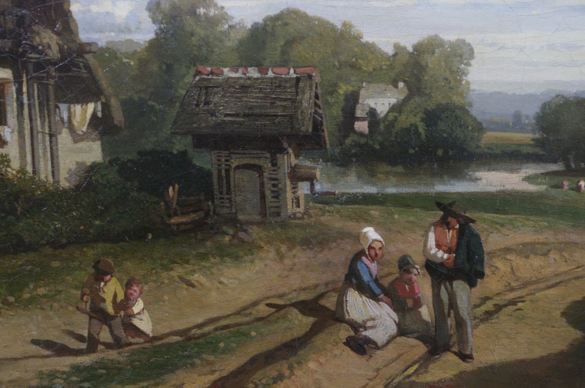 Charles Ramelet 1830 Peasant Scene-photo-1