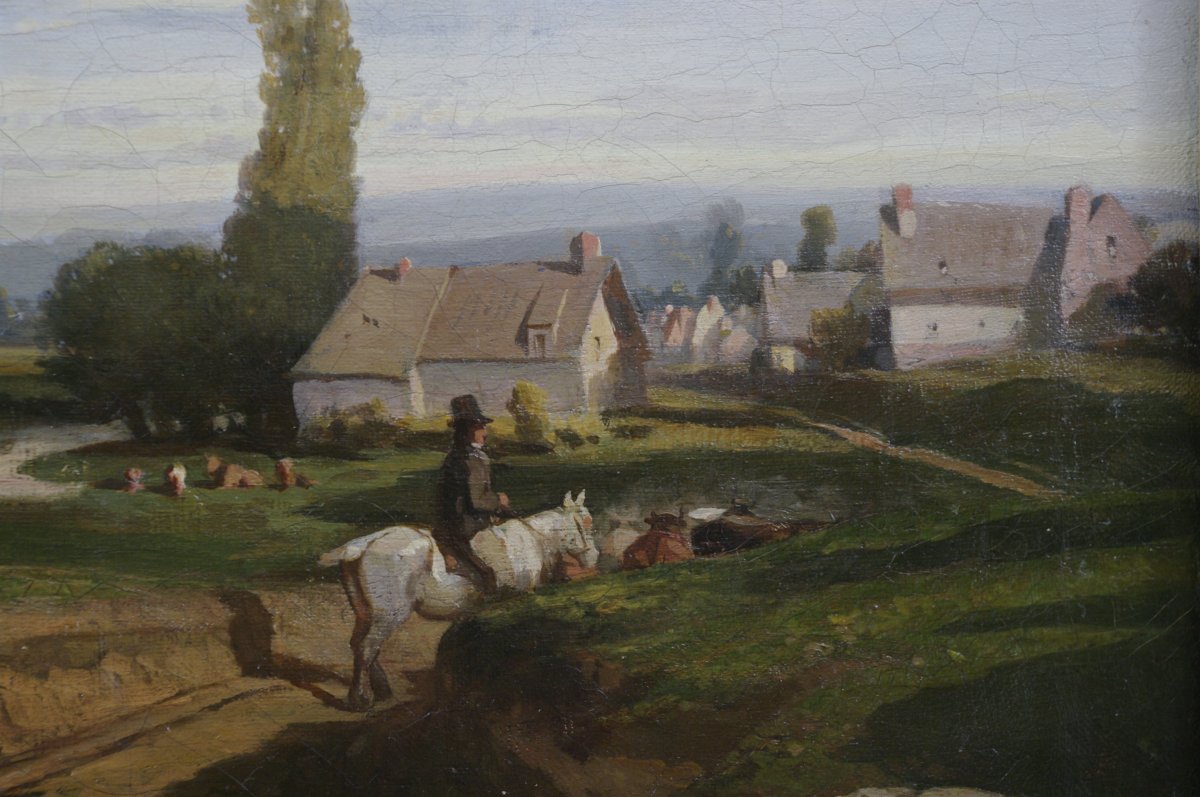Charles Ramelet 1830 Peasant Scene-photo-3