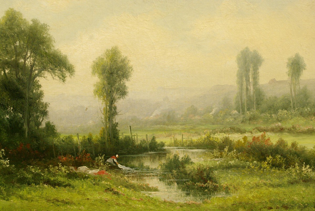 19th Landscape Painting R. T. Stuart-photo-3
