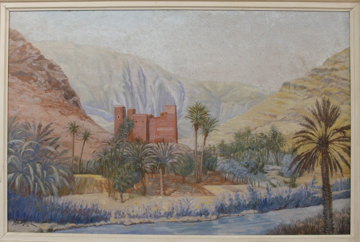 Tableau Orientaliste Vers 1950 Gorges Du Todra Maroc-photo-2