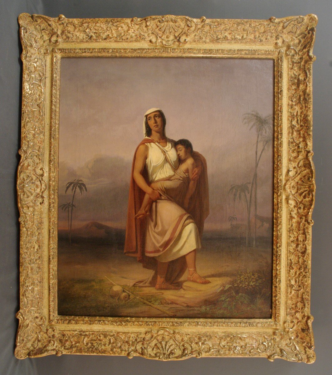 Tableau 1857 Signé  Carl Théodor Staaf Egyptienne Orientalisme Stockholm sverige