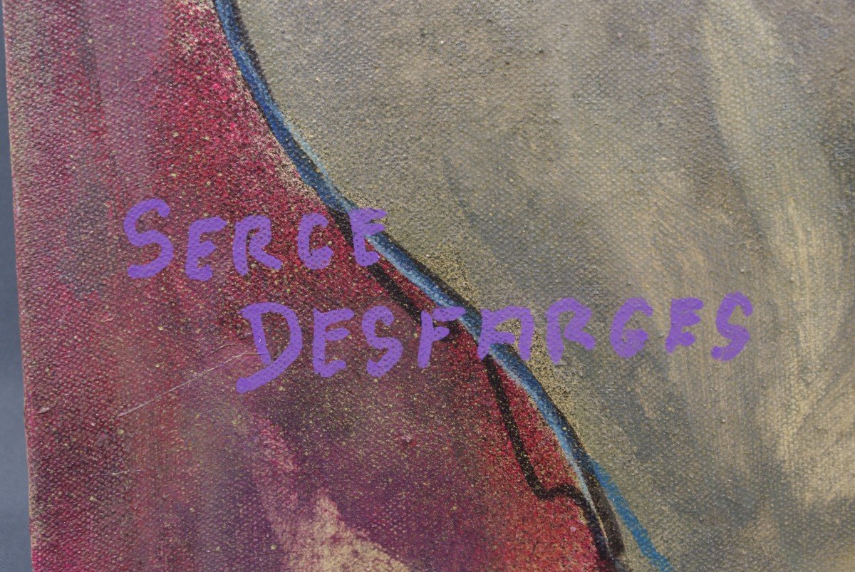 Painting Serge Desfarges Outsider Between 1980 And 1990-photo-3