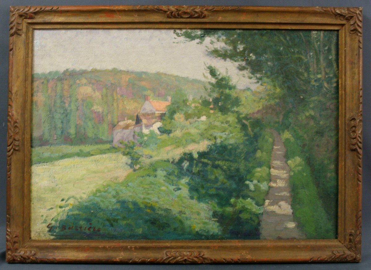 Tableau Début 20ème Georges Barriere Vallée De Gyf 