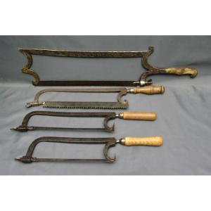 Lot Of Four Surgical Saws 18th And 19th Emputation