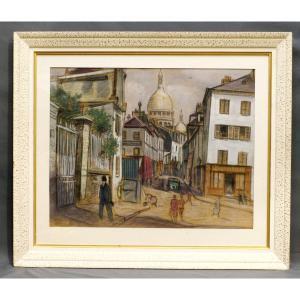 Montmartre, Watercolor, Pastel, And Gouache, Circa 1930