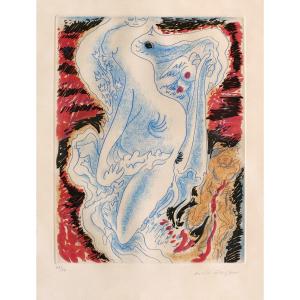 André Masson aquatinte couleur Le Sang d'Attis