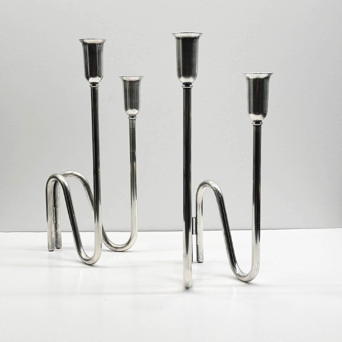 Epb II Maestri Italy Paire De Bougeoirs-photo-2