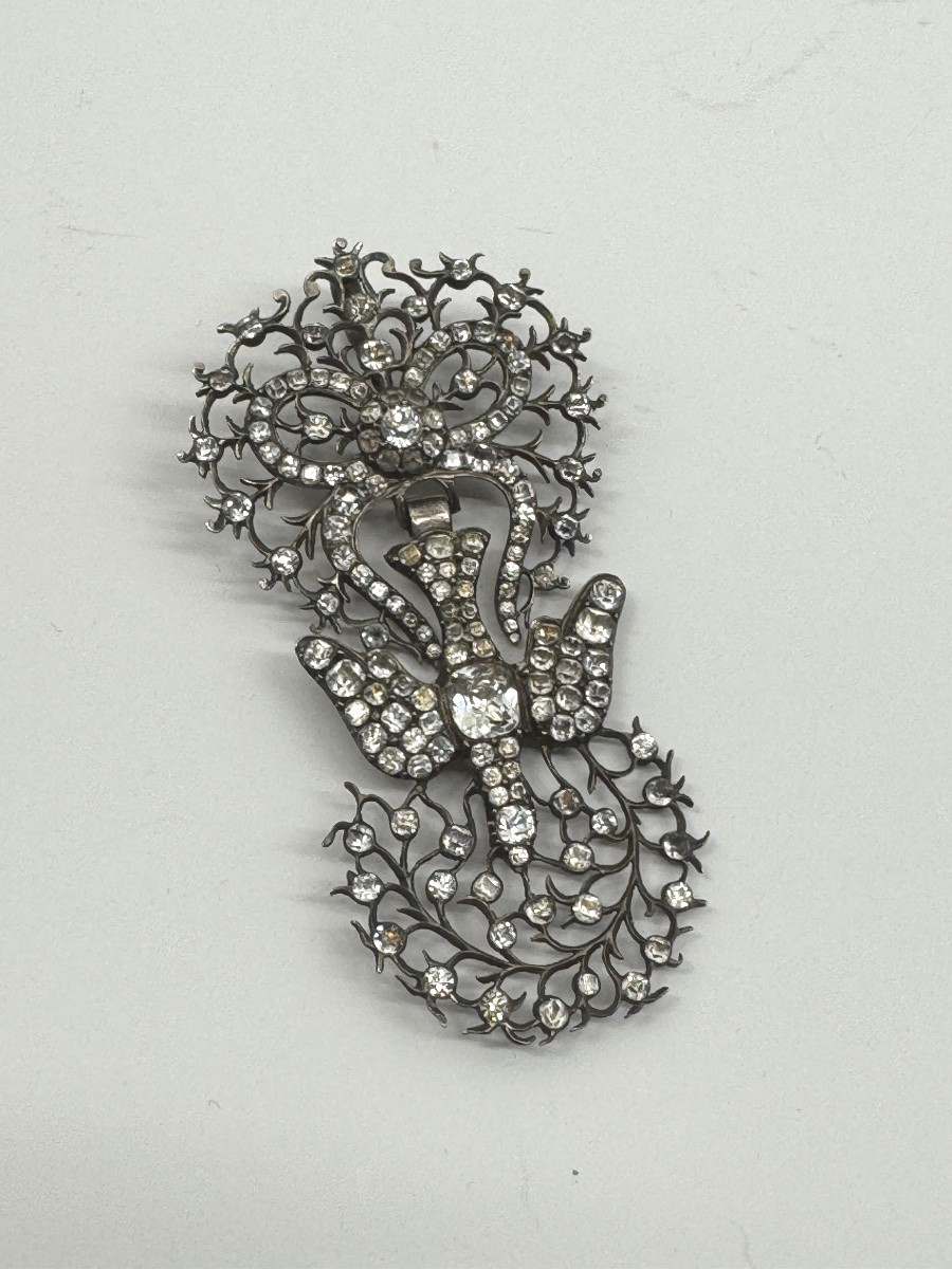 Holy Spirit Silver Pendant With Rhinestones -photo-2