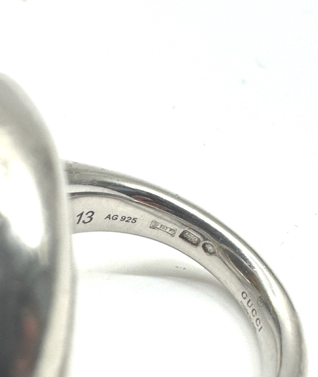 Gucci bague argent et bambou -photo-4