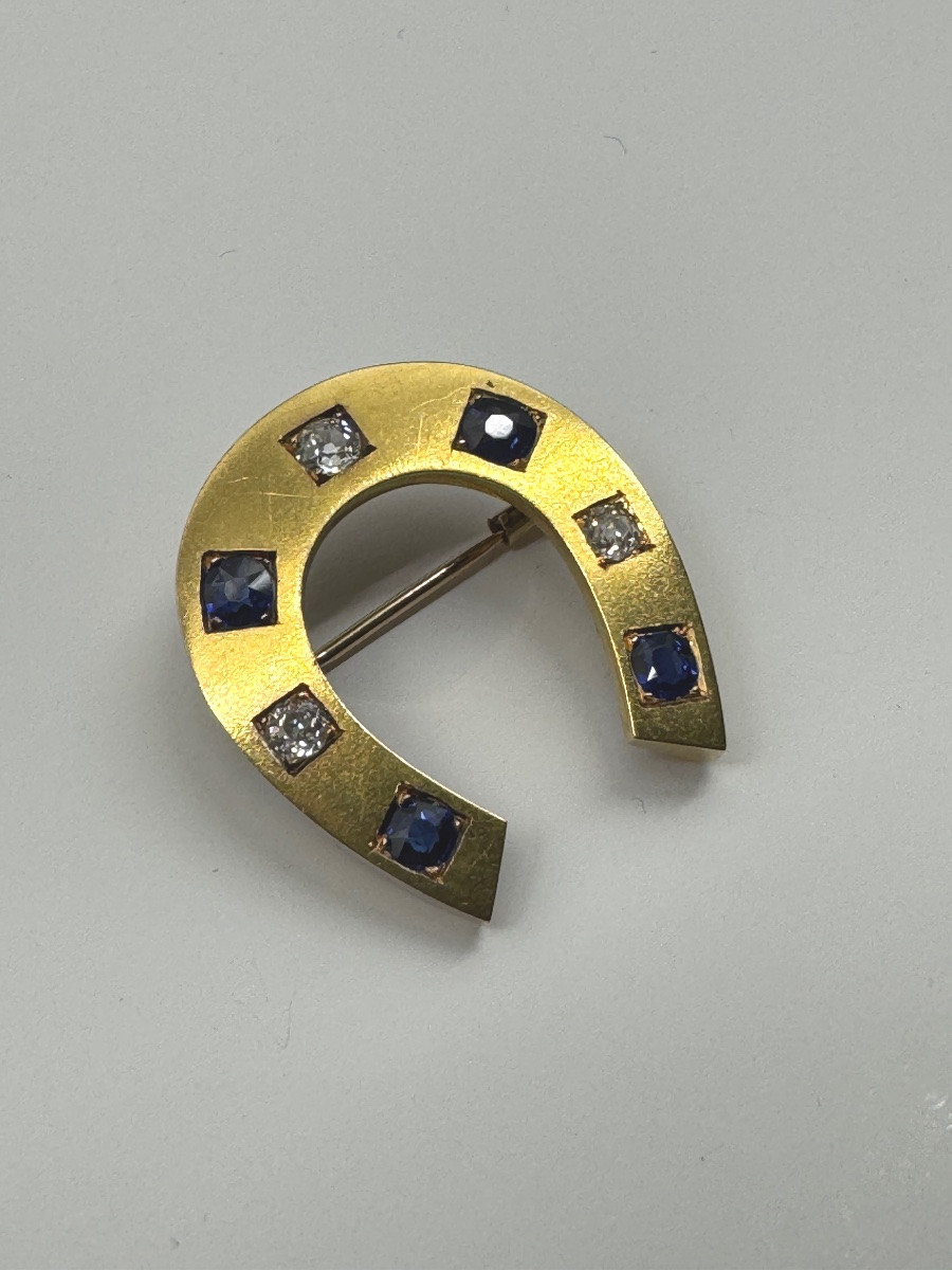 Belle Époque broche fer à cheval -photo-4