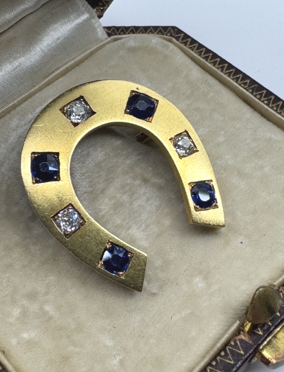 Belle Époque broche fer à cheval 