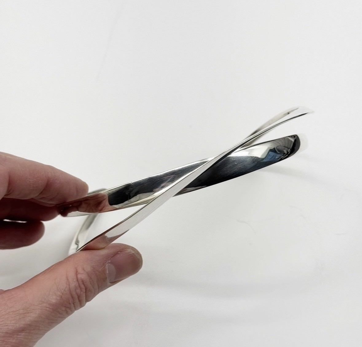 Moniquet Création Torque argent massif Ellipses-photo-4