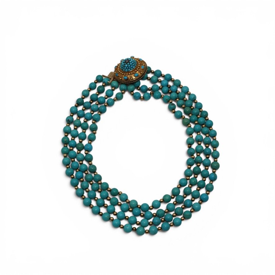 Necklace, Etruscan Style, 19th Century-photo-2