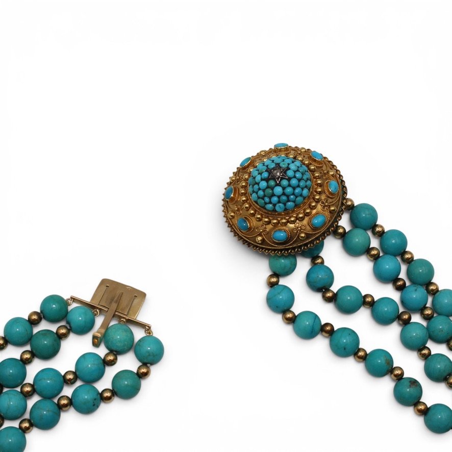 Necklace, Etruscan Style, 19th Century-photo-2